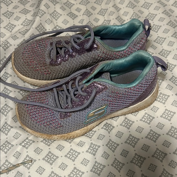 Skechers Other - Skechers Knit Sneakers in Gray and Teal - 13.5